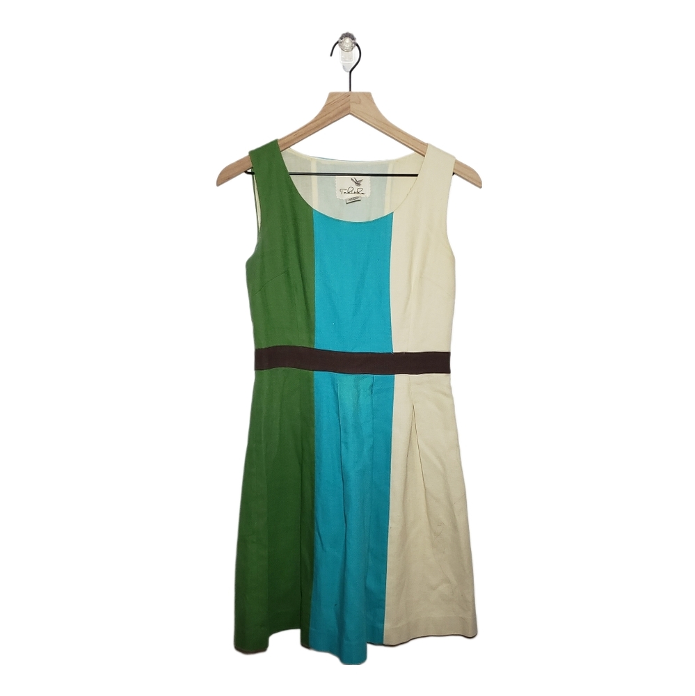 Anthropologie Tabitha Size 4 Fit and Flare Sleeveless Colorblock Dress